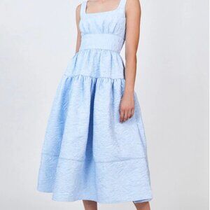 Hunter Bell Mara Dress in Sky Blue Jacquard NWT